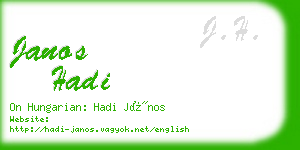 janos hadi business card